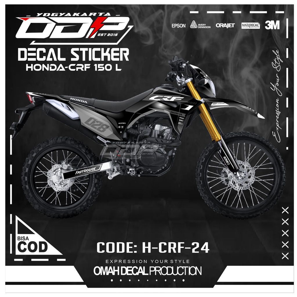 DECAL CRF 150 FULLBODY STIKER DEKAL HONDA CRF 150 DEKAL KEKINIAN KEREN DECAL TEMURAH BANYAK VARIAN W