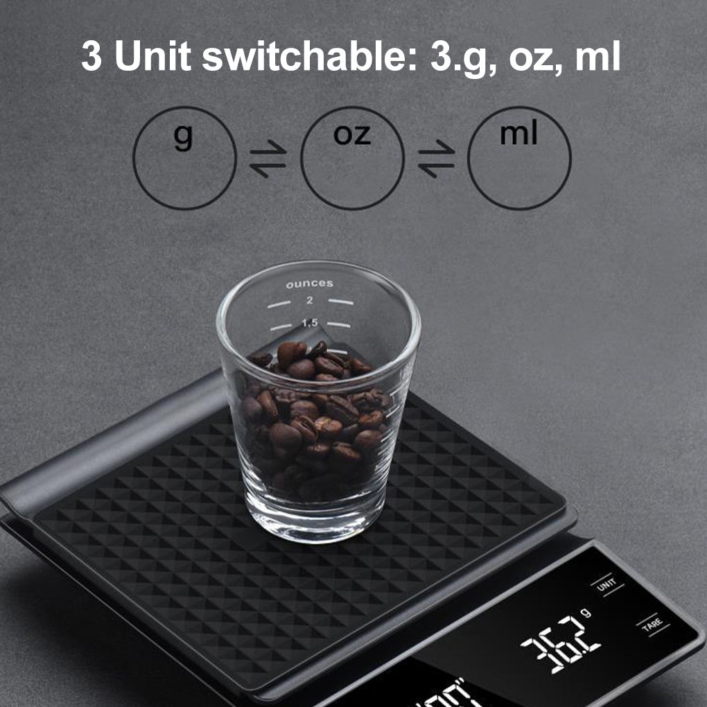 Timbangan Kopi Timer Digital [F] Dapur V60 Drip Coffee Scale Touch LED