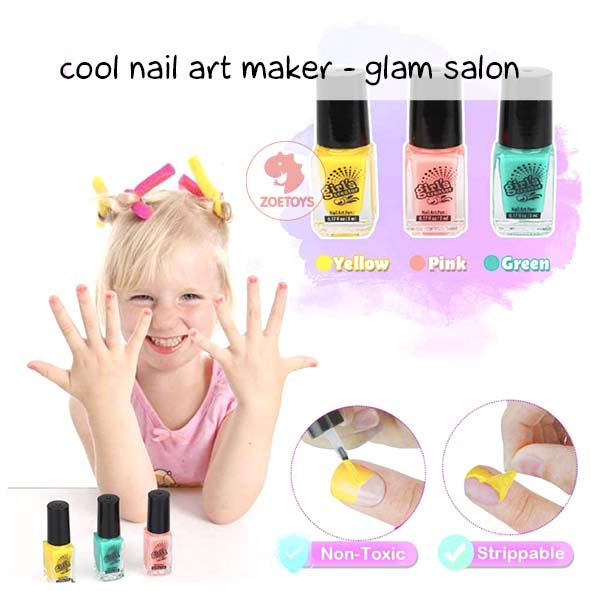 Zoetoys Cool Nail Art Maker | Kids Manicure Toy Fast Drying Beauty Salon | Mainan Set Pena Salon Kuku Anak | Cari Kado Edukasi Natal