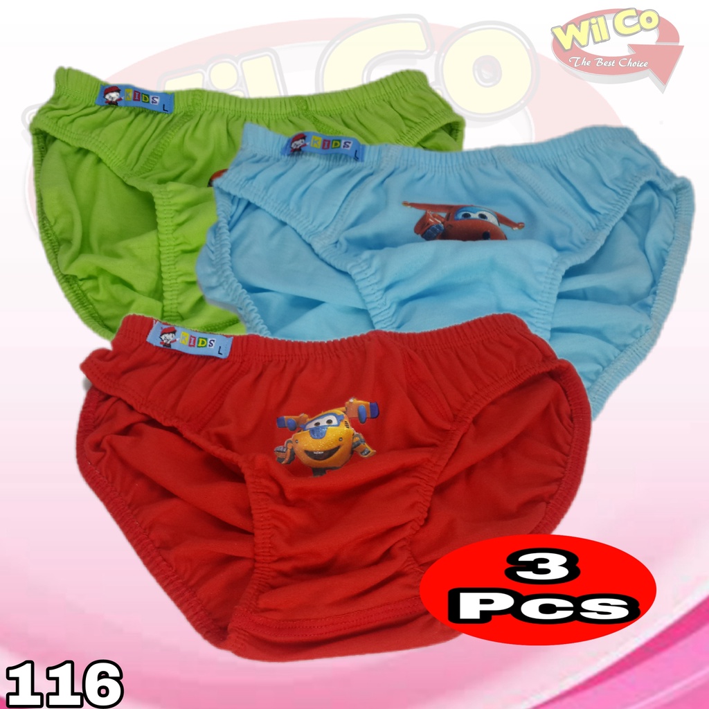 K616 (6-12 pcs) Agree Kids Celana Dalam Anak Laki laki, Cd Anak Cowok Size S M L XL (usia 3 - 11 th)