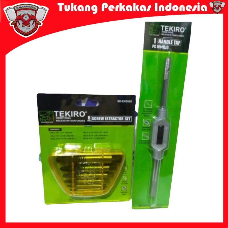 Tekiro Paket Tap Balik Baut patah 6pcs + Gagang tap balik handle tap