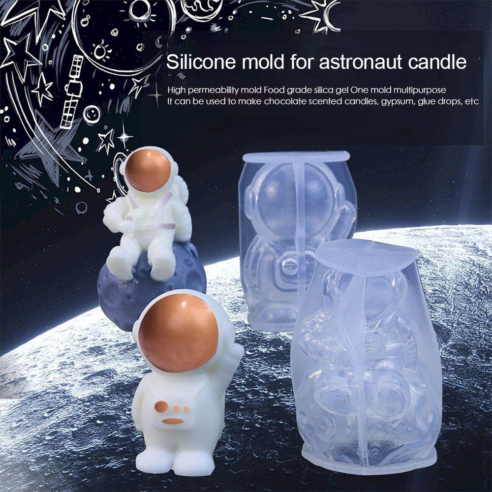 R-flower Silicone Candle Mold DIY Astronot Aromaterapi Sabun Resin