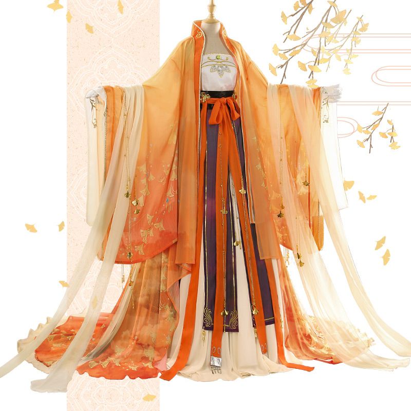 Hanfu Wanita China Dinasti Song tema Fairy Ginkgo Princess