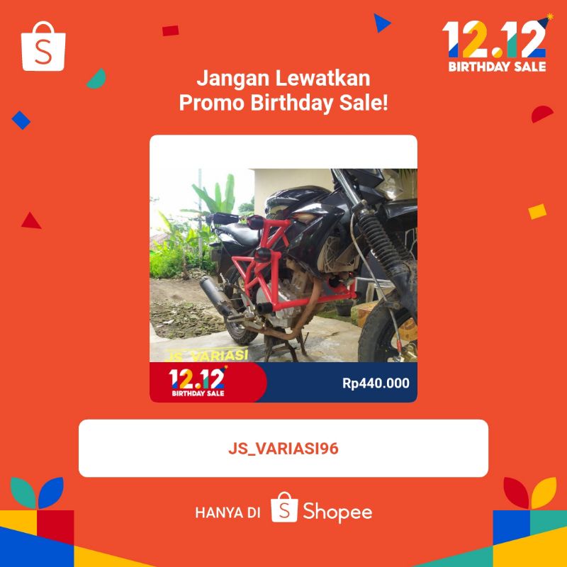 Tubular crashbar vixion old dan new full lancip adventure