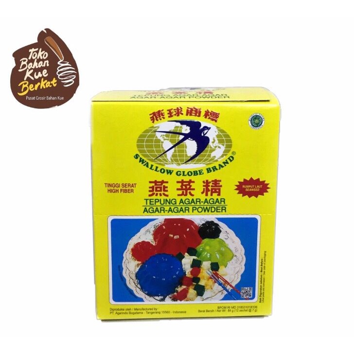 AGAR AGAR SWALLOW GLOBE 7 GR / ANEKA RASA / CTN ( 24 BOX )