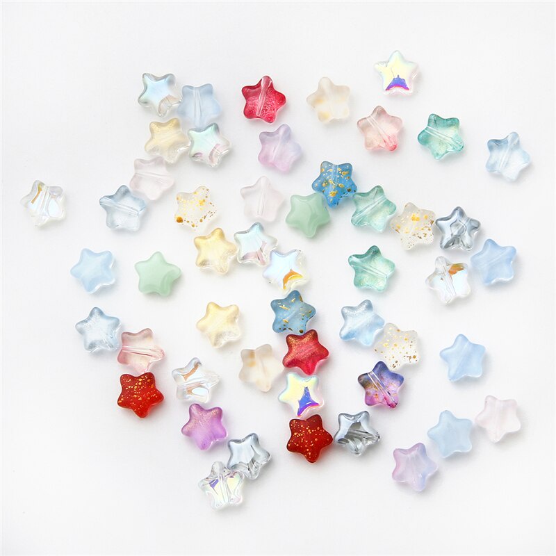 10Pcs/lot 8mm AB Color Star Beads Czech Glass Loose Spacer Beads For Jewelry Making Earrings Bracelets Handmade Diy Accessories