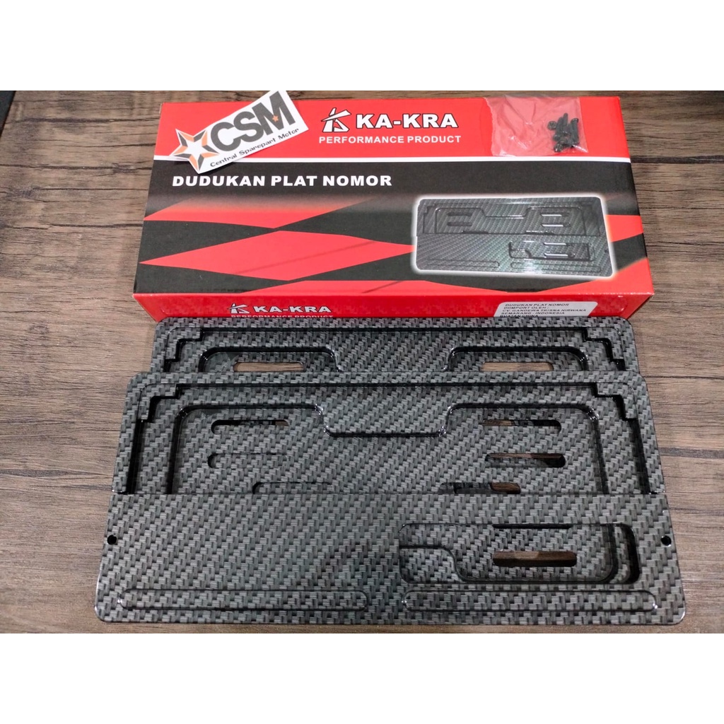 SEPASANG DUDUKAN PLAT NOMER KARBON UNTUK SEMUA MOTOR/BINGKAI/COVER PLAT NOMOR CARBON CHEMS NMAX,AEROX,BEAT,VARIO,MIO,PCX,VIXION,NINJA,CBR,REVO,SCOOPY