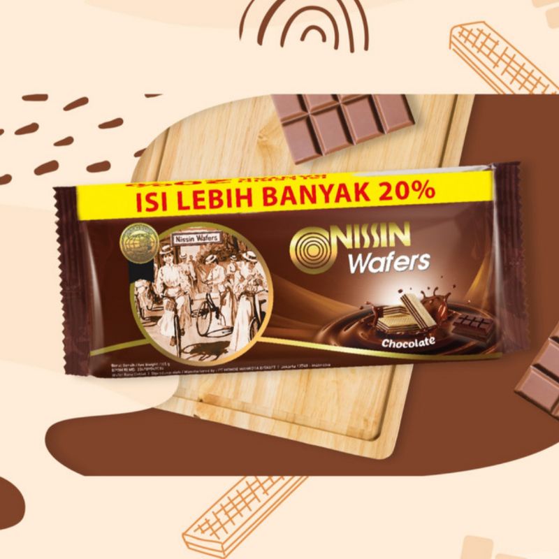 Nissin wafer coklat 145gr termurah packing gratis dan aman