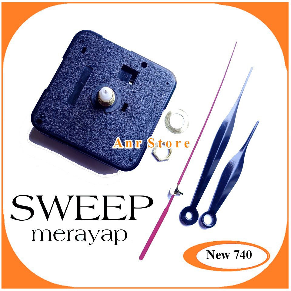 GROSIR Mesin Jam Dinding Sweep Merayap Termurah 3268s