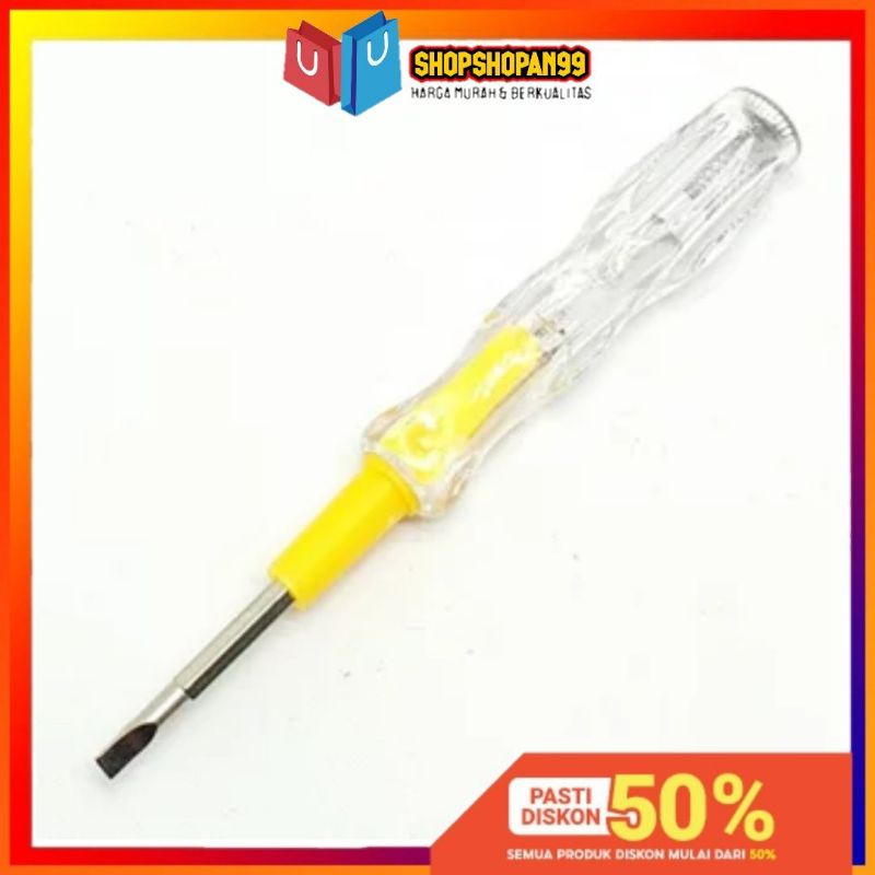 TESPEN Tes Pen Obeng / Obeng Bolak Balik + - Sunfree Kuning - S99