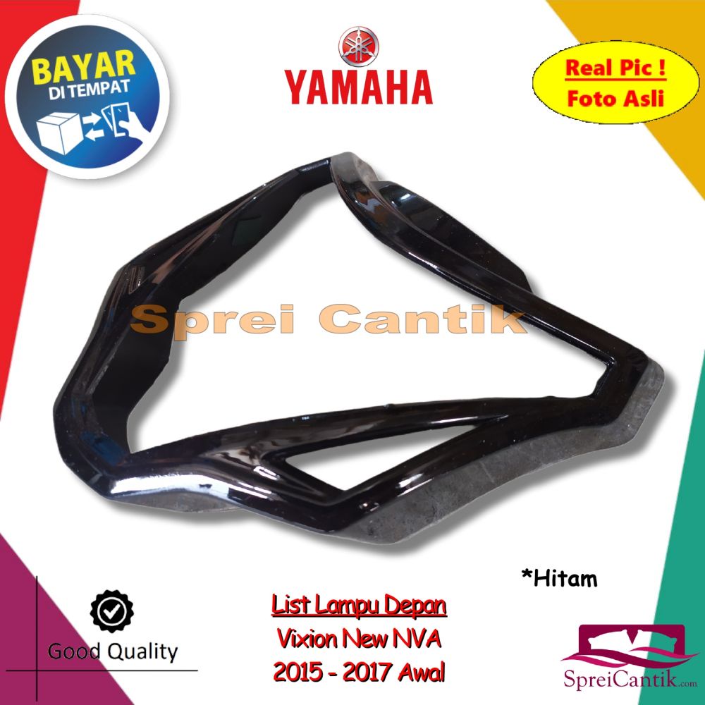 List Lampu Depan New Vixion NVA 2015 2016 2017 Awal - Cover Lislampu Ring Head Kedok Lampu Depan New