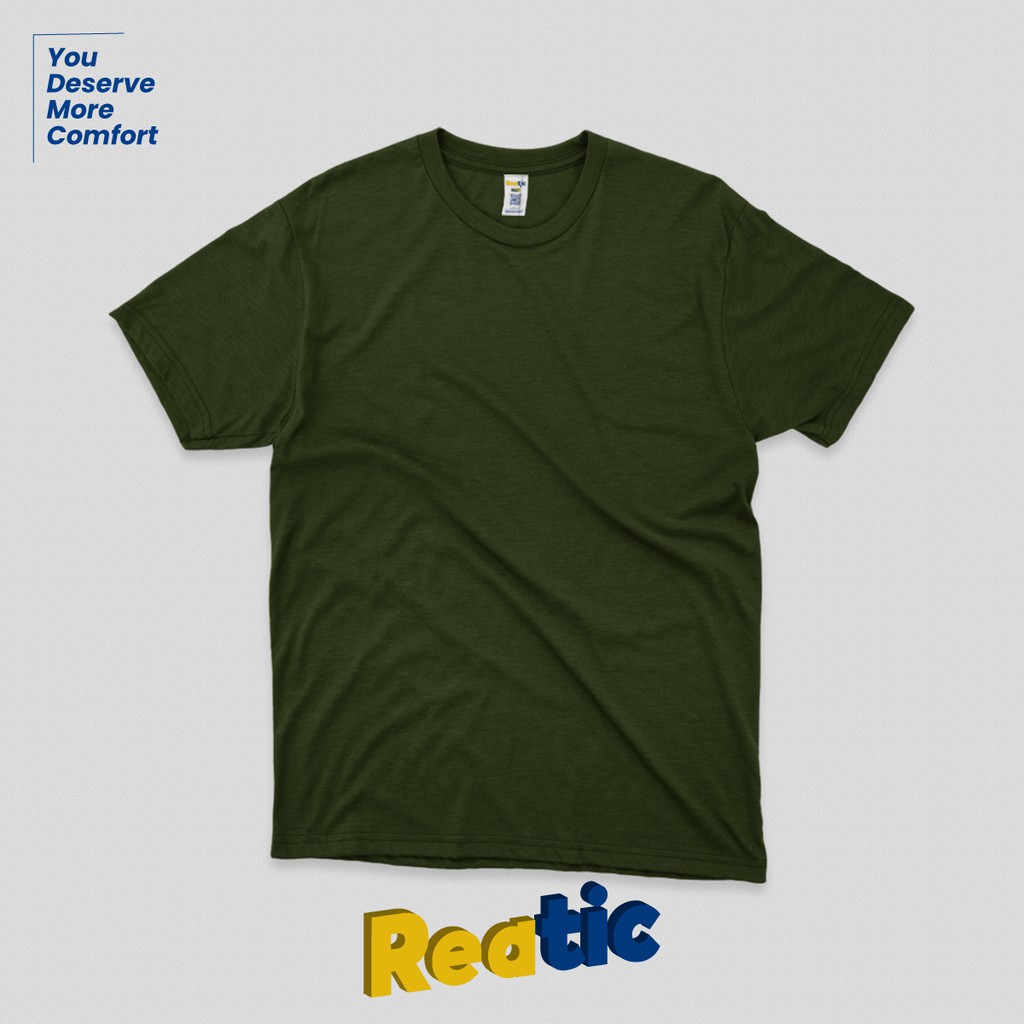 Reatic Kaos Polos Oblong Cotton Premium Soft - Hijau Army