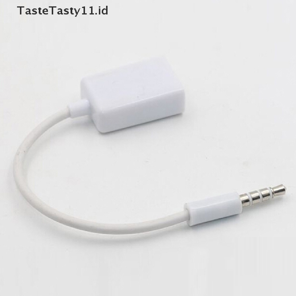 Kabel Konverter jack audio aux 3.5mm male Ke usb 2.0 female Untuk mp3 Mobil