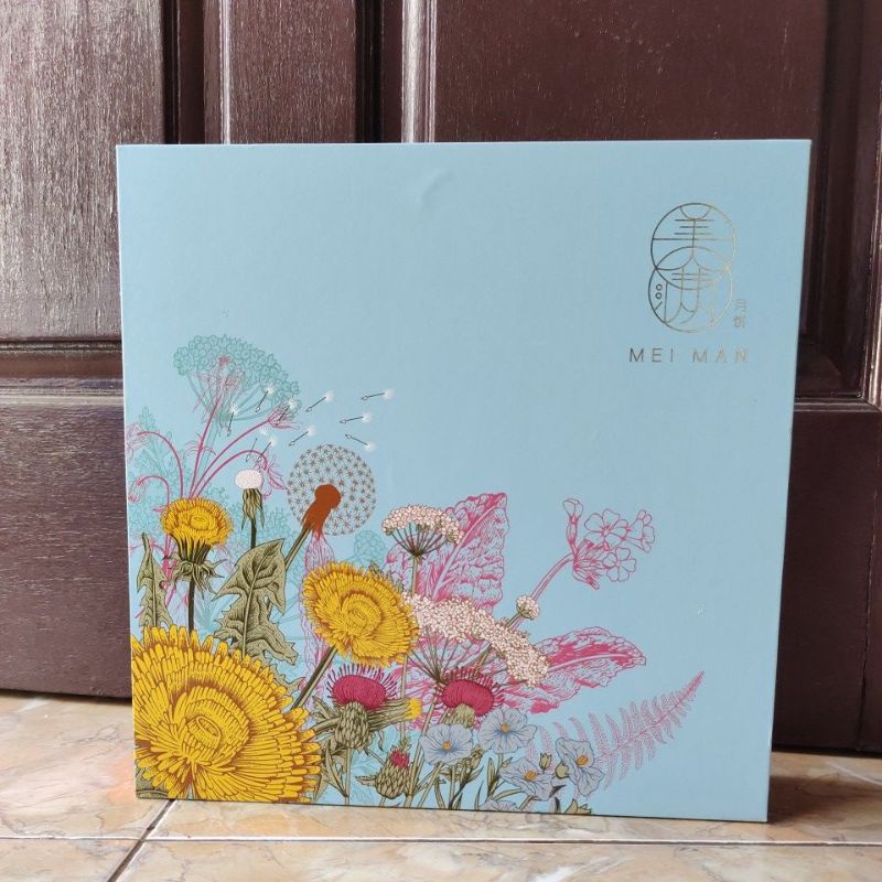 meiman mooncake Malaysia biru (morning bloom) isi 4