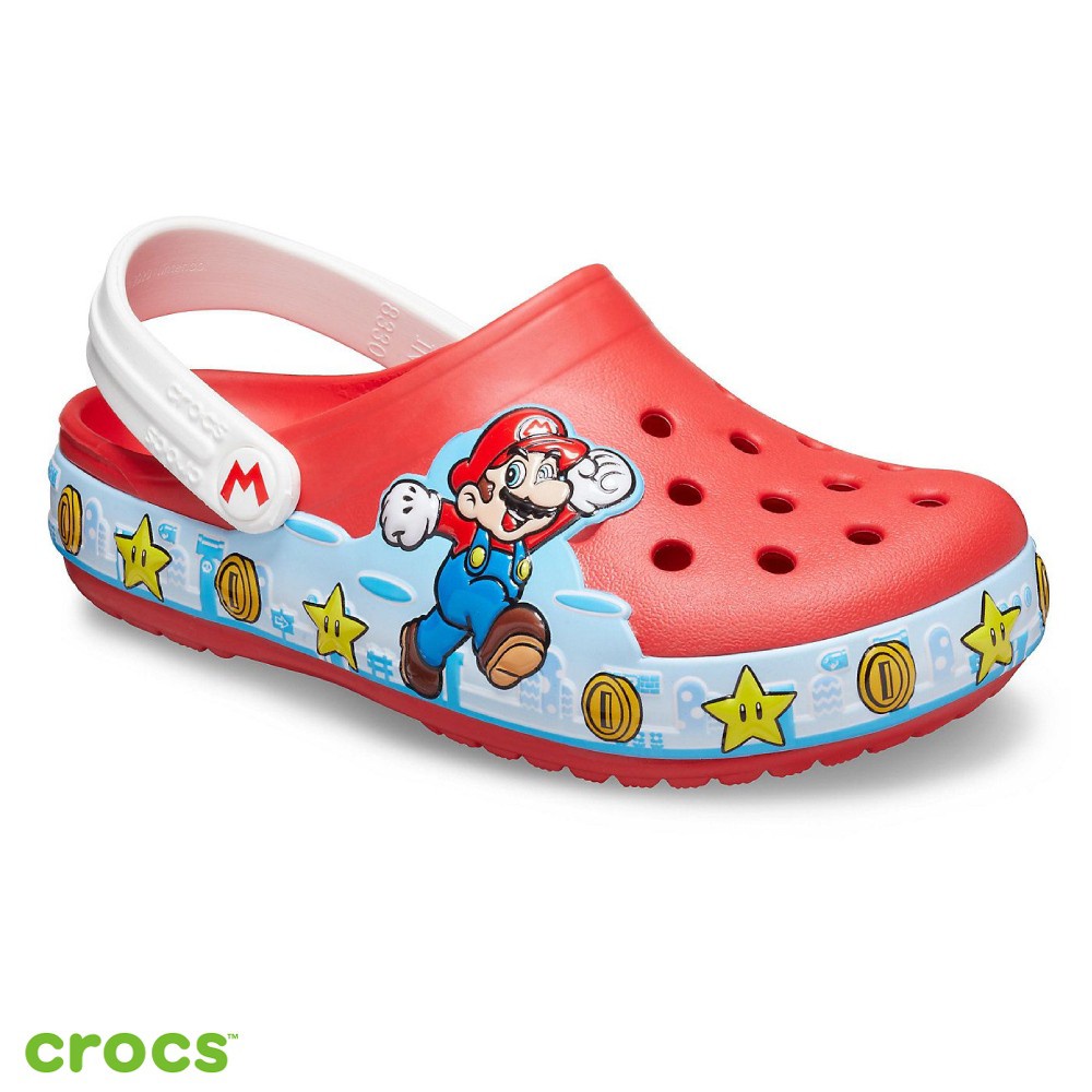 Crocs Super Mario Bros /  Sandal Anak Cowok  / Original Crocs / Sandal Anti Licinn - Red Mario - 206438-8C1