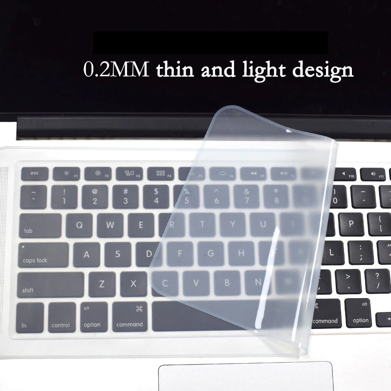 Universal Silicone Keyboard Cover for Macbook 12-14 15-17 Inch - H5 - Transparent