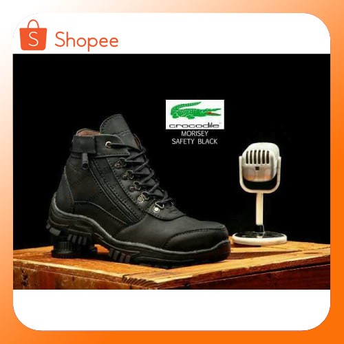 PROMO  CROCODILE SEPATU GUNUNG PRIA BOOTS CROCODILE MORISEY SAFETY ORIGINAL HANDMADE