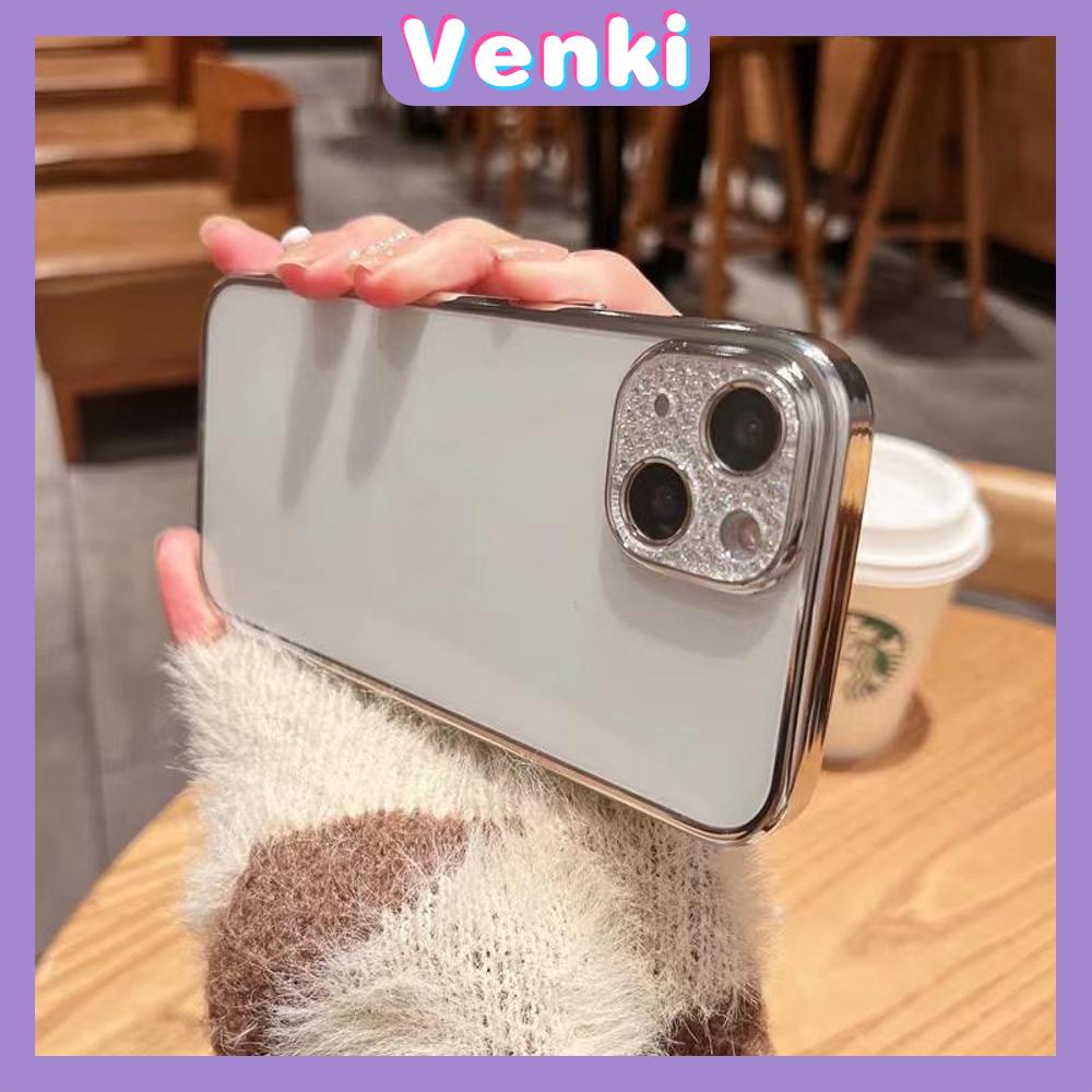 iPhone Case Luxury Plating Bright Diamond with Lens Film Silicone Soft Case Protection Camera Shockproof Simple Compatible For iPhone 14 Pro Max 13 Pro Max 12 Pro Max 11 7Plus XR