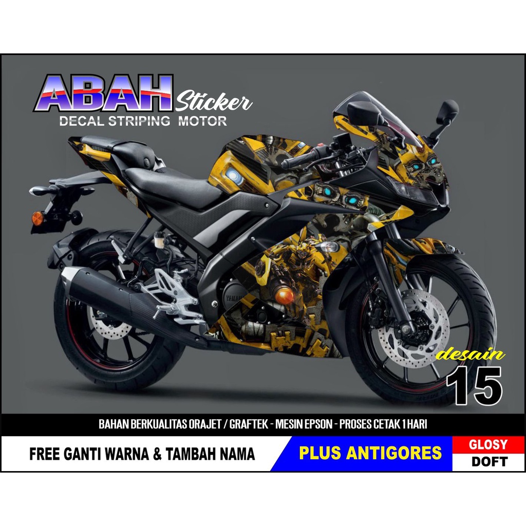 Sticker Decal R15 V3 Sticker Decal Yamaha Decal R15 V.3 Desain 15