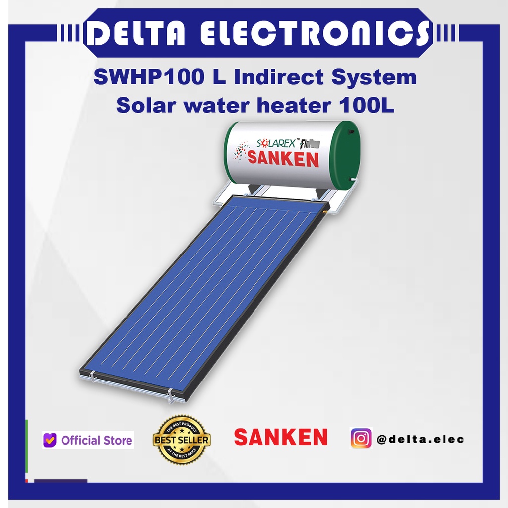 Jual Sanken SWHP100 L Indirect System Solar water heater 100Liter