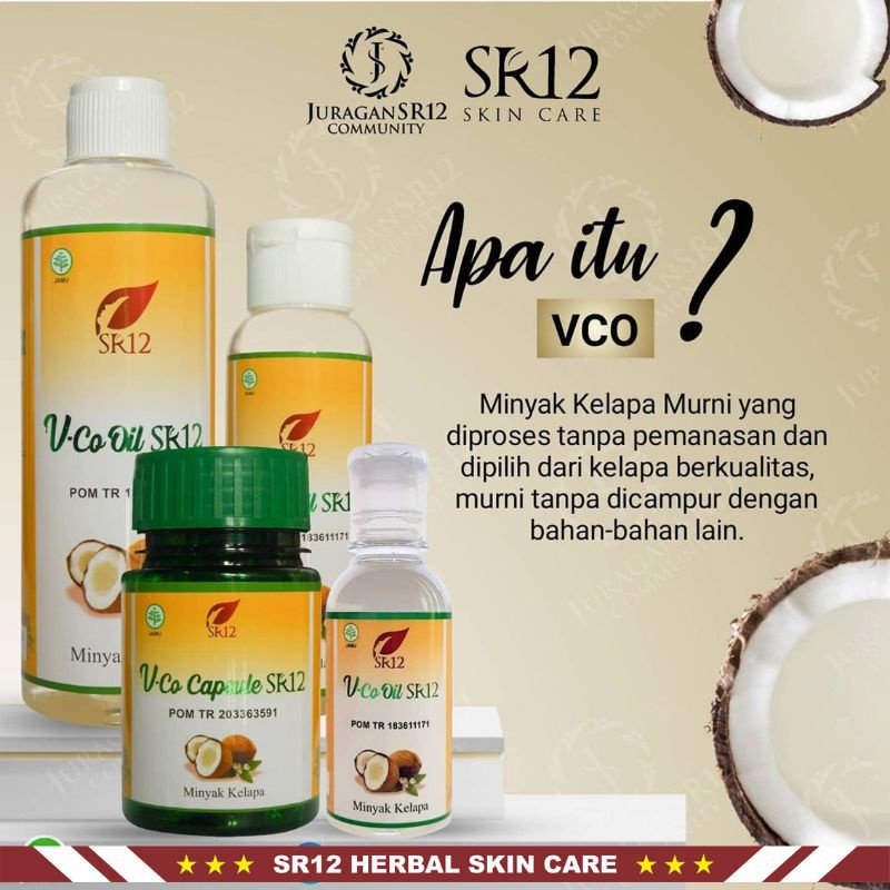 VCO OIL SR12 MINYAK SEJUTA MANFAAT MINYAK KELAPA ASLI UNTUK RUAM, GATAL, DIET, KESEHATAN, KECANTIKAN