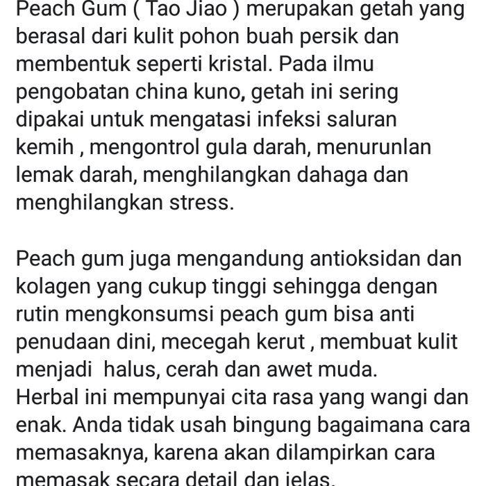 

Unik ramuan minuman peach gum dessert buat kecantikan dan kesehatan kulit Murah