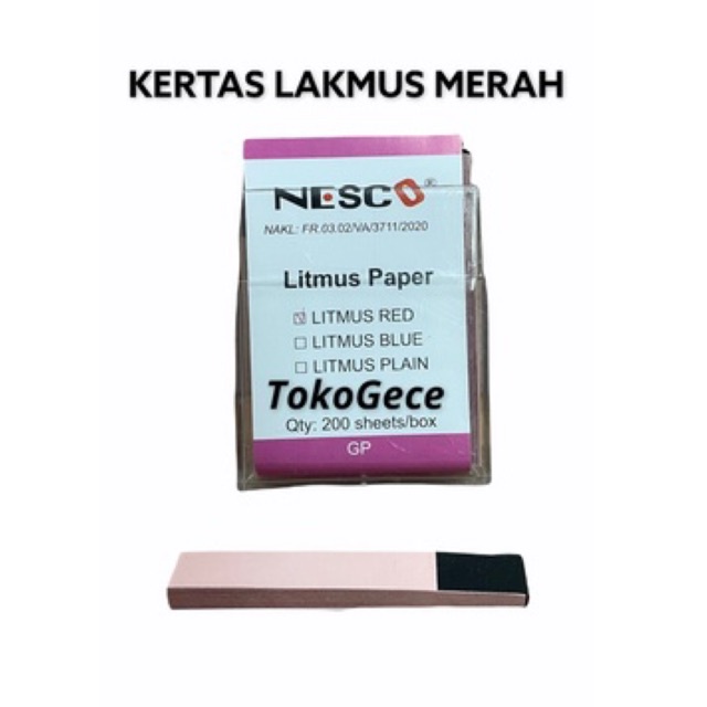 kertas lakmus merah nesco / kertas lakmus / lakmus paper