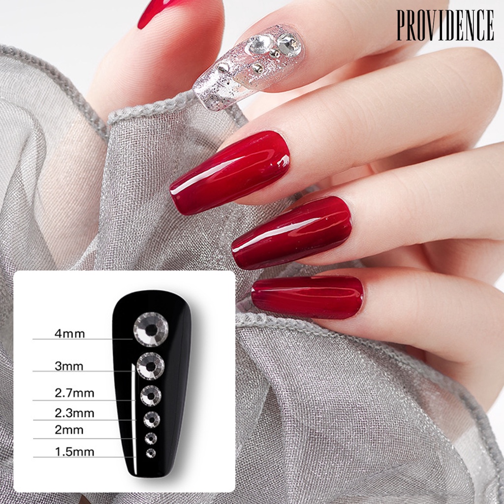 Providence 6 Grids/Box 1688Pcs Fingernail Ornament DIY Decorative Glass Nail Art Accessories Super Flash Rhinestone for Personal Use