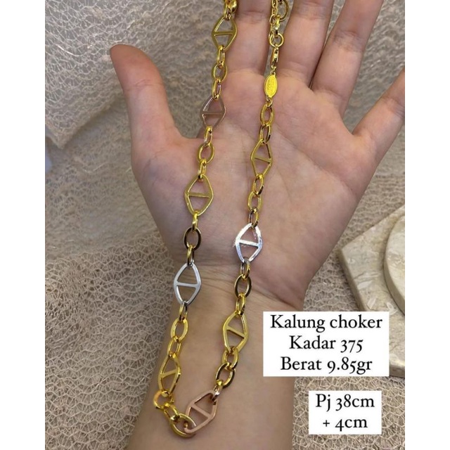 EMAS/ KALUNG CHOKER/ KALUNG CHOKER EMAS/ KALUNG CHOKER KOMBINASI/ KALUNG CHOKER WANITA/ KALUNG EMAS 