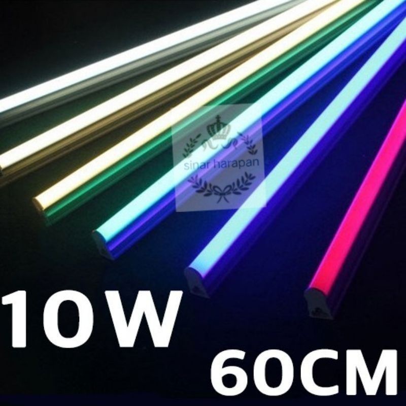 Lampu TL Neon T5 LED 10watt 60cm Tube Warna Warni