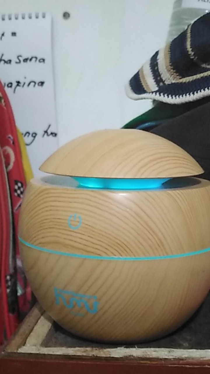 Taffware Aromatherapy Air Humidifier Desain Kayu - Humi H41 - Yellow