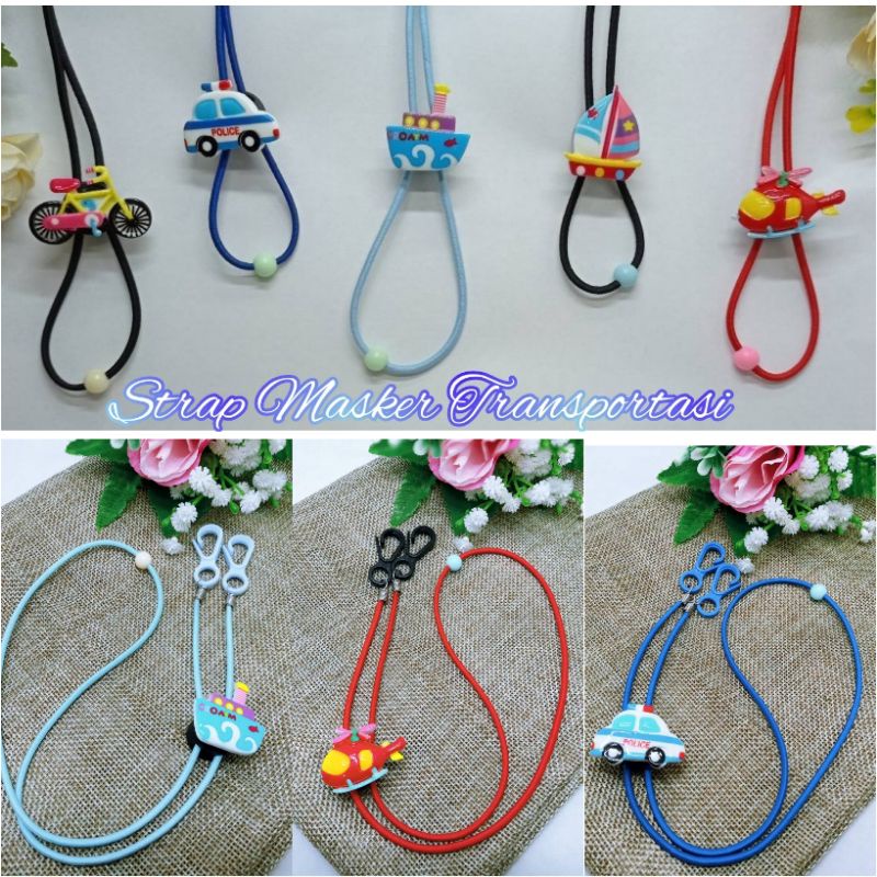 Strap Masker Anak Strap Masker Cowok Strap Mask Karakter Transportasi Kalung Masker Tali Masker Lany