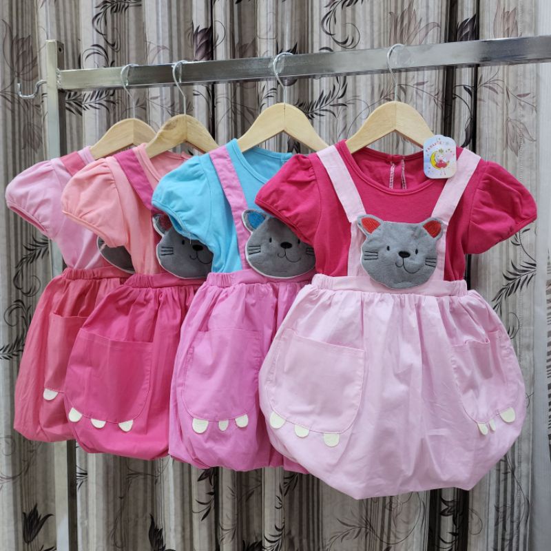 baju anak perempuan set dress balon baby girl