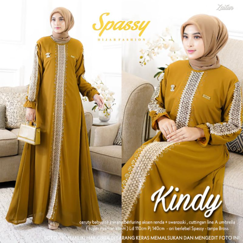 KINDY DRESS - Gamis Muslim Syari - Gamis Busui - Gaamis Premium Murah - Gamis Terbaru - Gamis Dewasa