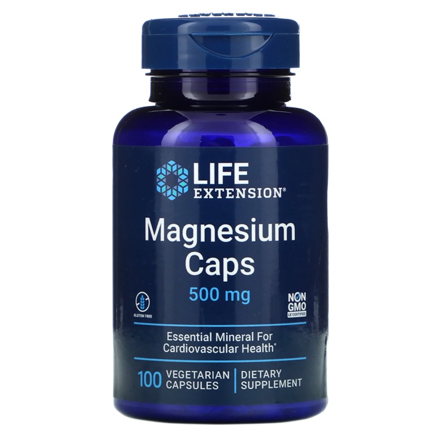 Life Extension Magnesium Caps 500 mg 100 Vege Caps Ori USA LE Magnesium Magnesium