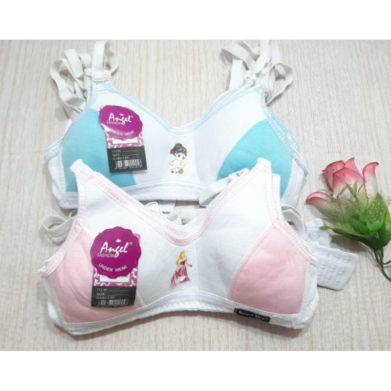 Bra sport angel remaja tanpa kawat dan spon/BH remaja size 34_38 murah sidoarjo