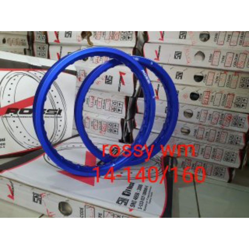 Velg Rossi 140 160 14 Ada Biru Gold Merah Hitam Silver Ungu warna bebas request harga sepasang 2velg