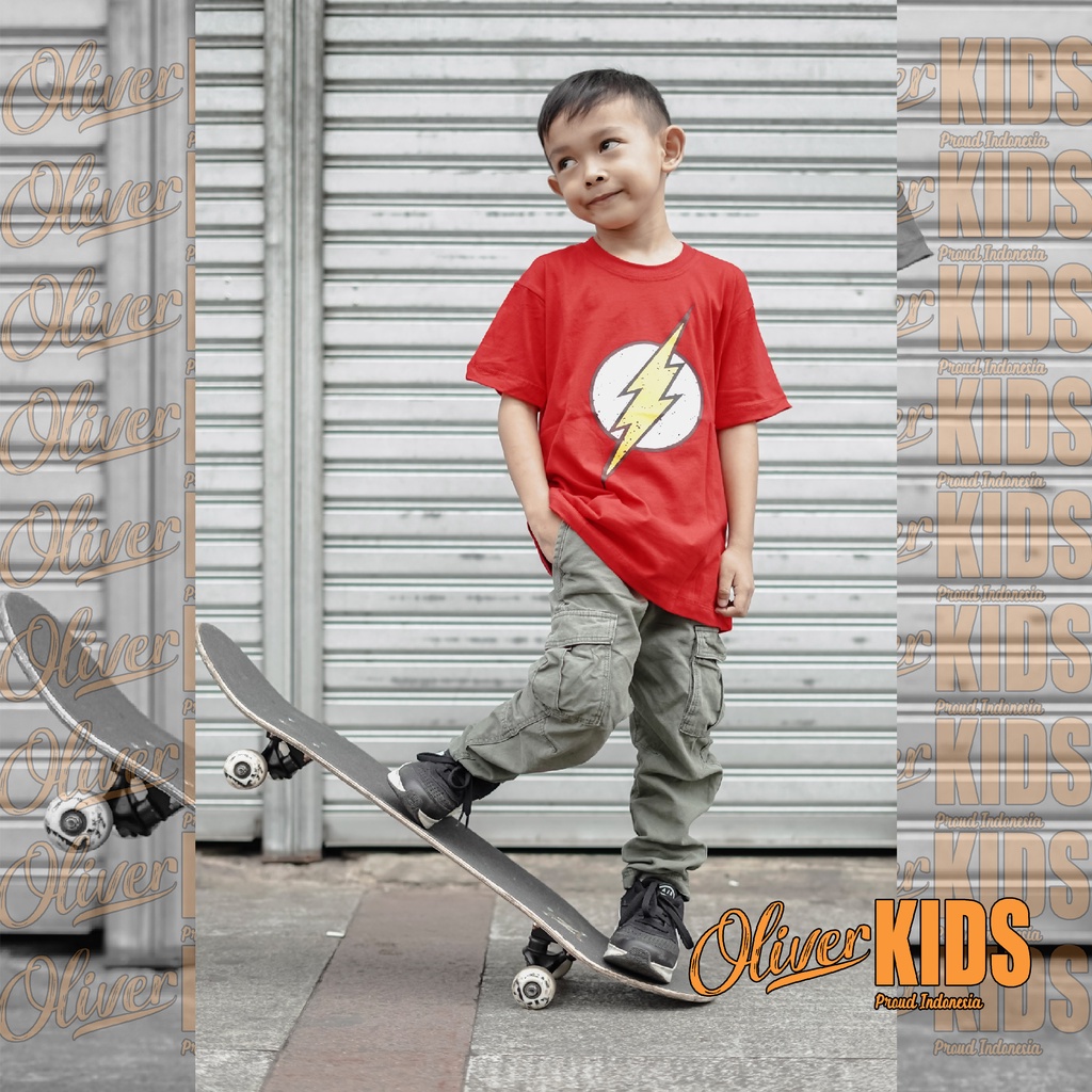 11 - 11 SALE - OLIVER KIDS - Baju Kaos Anak 1-8 Tahun Superhero Kaos Super Hero Anak Bahan Katun Combed Original Oliverkids BATMAN SUPERMAN FLASH