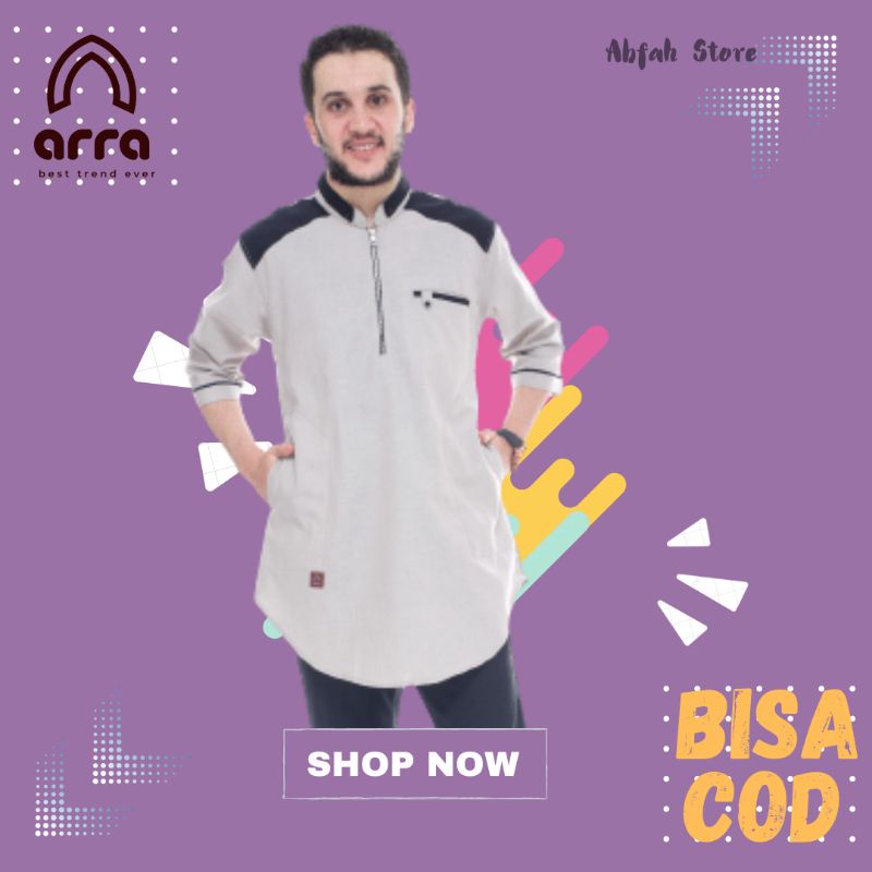 Series Ghazi Baju Kemeja Koko Kokoh Kurta Bahan Katun Toyobo Prime Muslim Dewasa Pria Bapak Bapak Ba