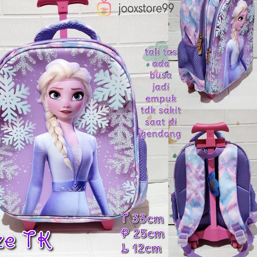 COD✔️Tas Sekolah Troli Anak SD dan TK Motif BTS Unicorn Frozen Timbul 3D Tas Import Trolley Anak Per