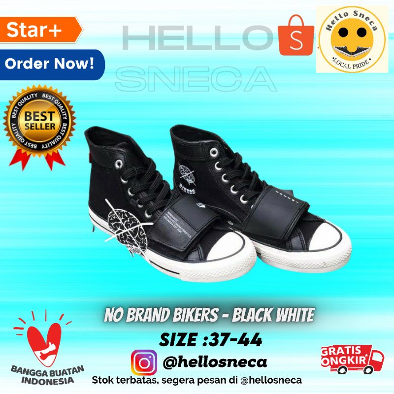 NOBRAND BIKERS BLACK WHITE TPS HI BIKERS BLACK WHITE NOBRANDS FOOTWEAR BIKERS BLACK WHITE ORIGINAL