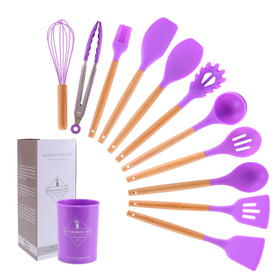 Sepatula 12 in 1 Alat Masak / Peralatan Masak 12 in 1 SET Silicone Kitchen Set Spatula-2