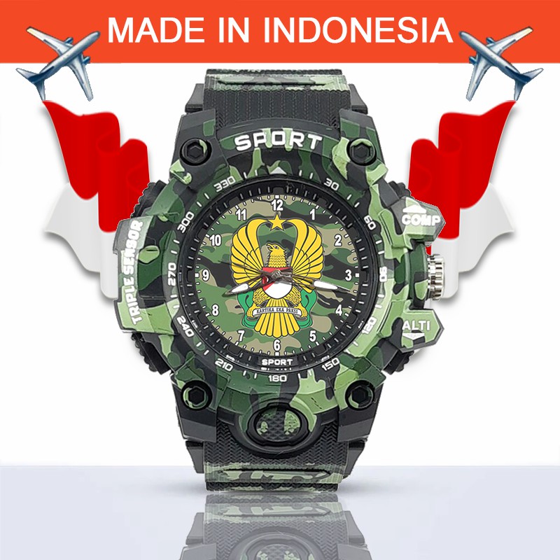 {Istimewa} Jam Tangan TNI - AD (Hitam Army) - Water Resistant