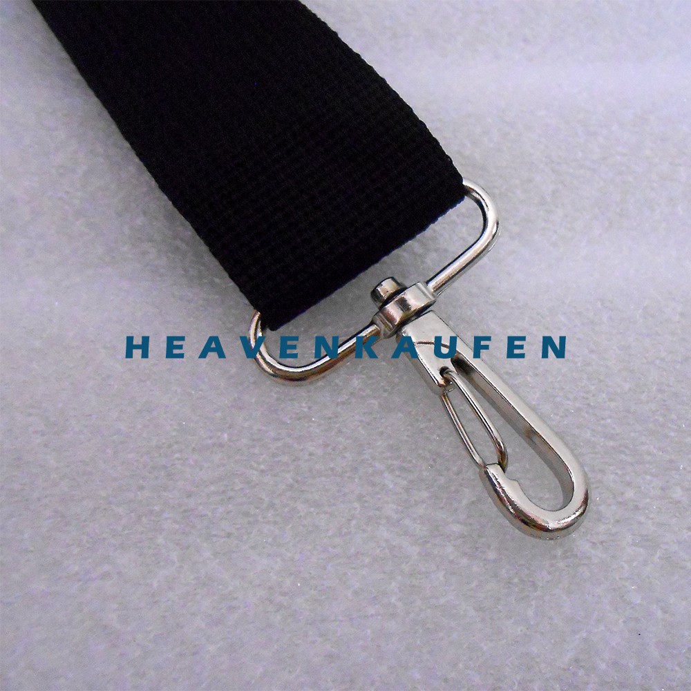 Strap Tas Pria / Tali Selempang Tas Pria Hitam Kait Besi 3,8 cm Hitam