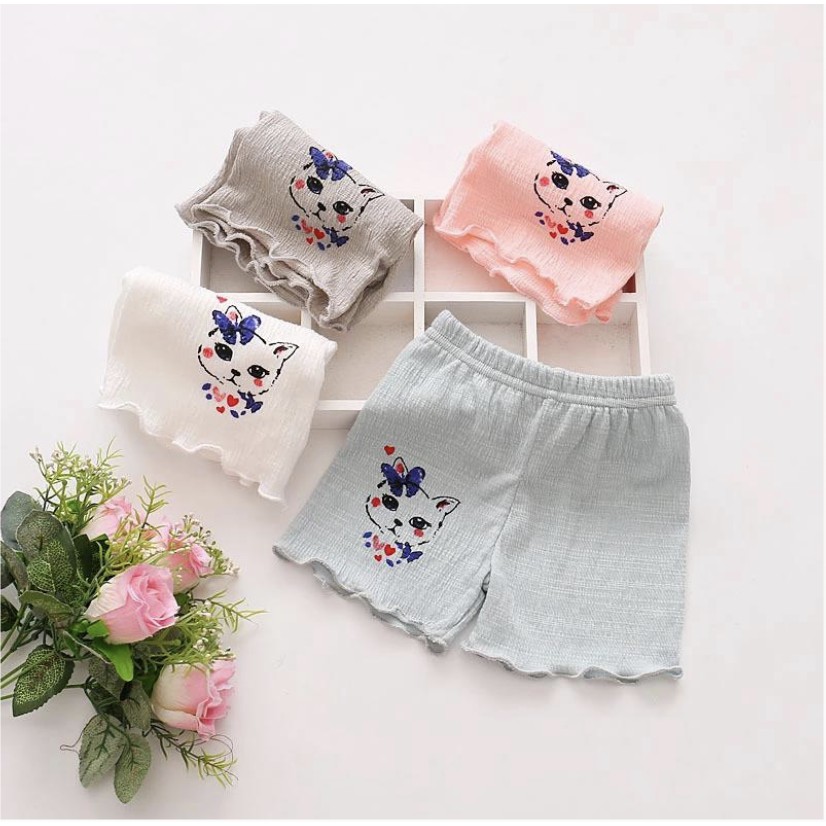 babyfit da1 CAP MEOW celana pendek santai anak perempuan babyfit da1 CAP MEOW celana pendek santai anak perempuan
