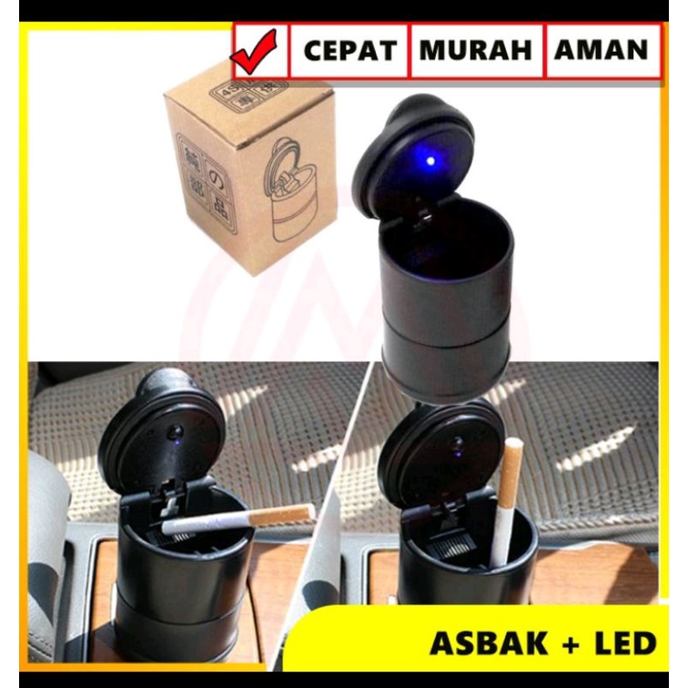 asbak mobil led/ asbak rokok portabel serbaguna