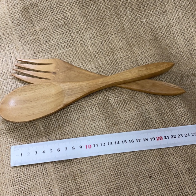 Sendok Salad Sepasang / Wooden Pair Salad Spoon