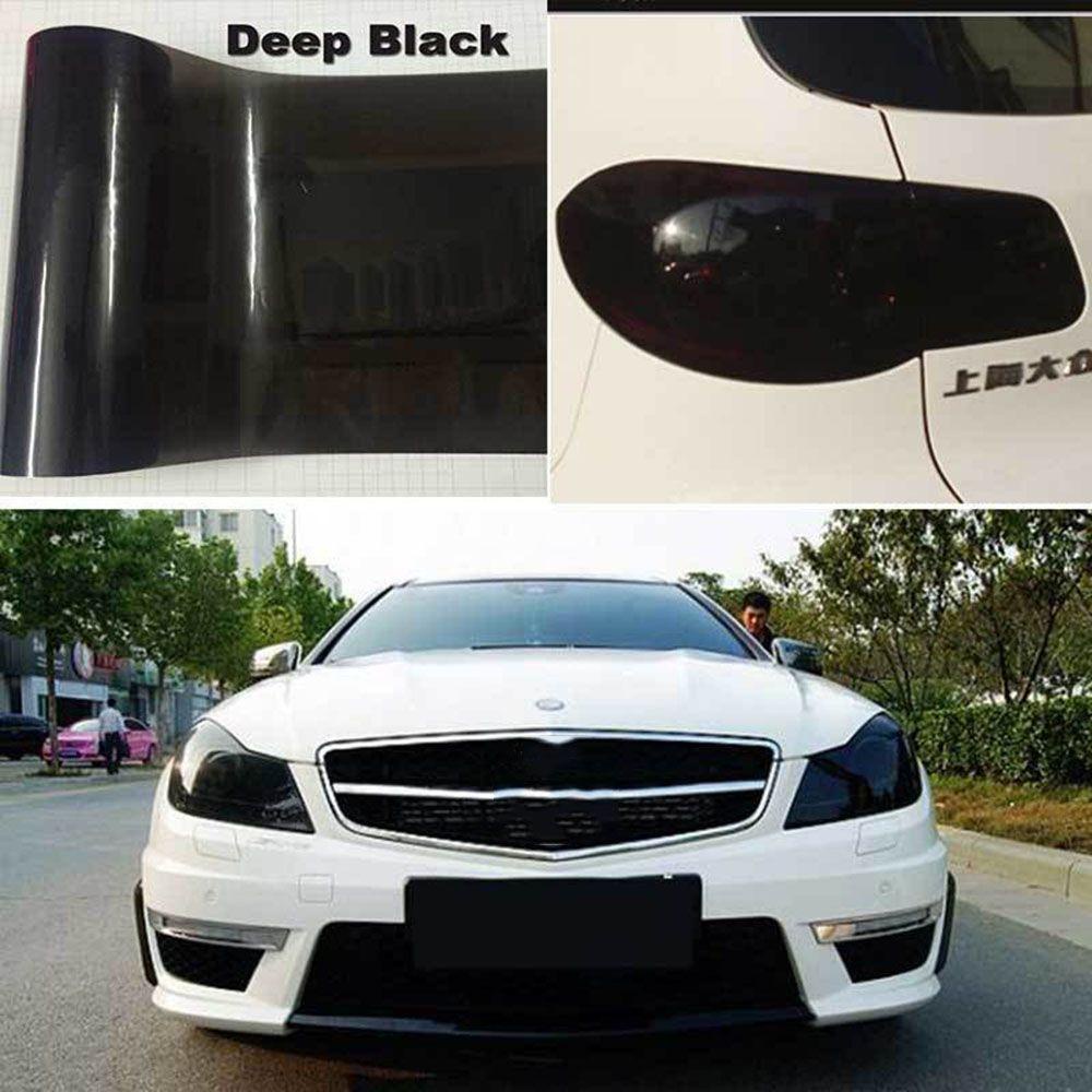 Film Lampu Mobil Populer New Smoke Black Tint Self-Adhesive Fog Light Sticker