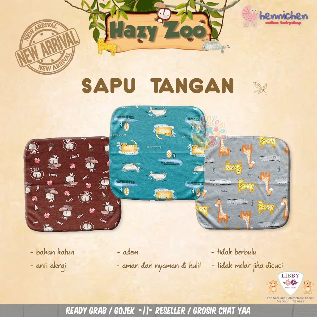 BANYAK MOTIF 3 pcs Sapu Tangan Libby / MIYO Cotton Bahan Lembuti/Baby Baby Print SNI ALL SIZE SUMMER GAMES/ TREE HOUSE /ENCHANTED WILD / TALE OF PRAIRIE / SUNNY HILL / HELLO SUNSHINE / ME A DOWLAND / HAZY ZOO / ISLAND EXPLORER / FANTASIA perlengkapan bayi