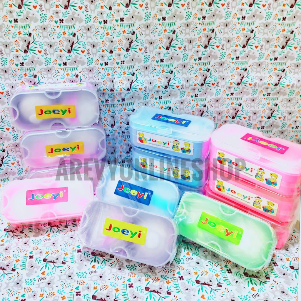 Flower Tempat Bedak Bayi Anti Pecah 2 Puff / Wadah Tabur Bayi 2 in 1 / Peralatan Mandi Bayi Lusty Bunny